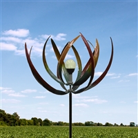 Garden Accents Solar Leaf Windmill Spinner