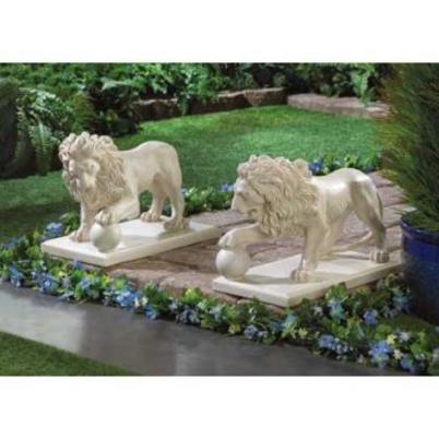 Regal Outdoor Lion Statues