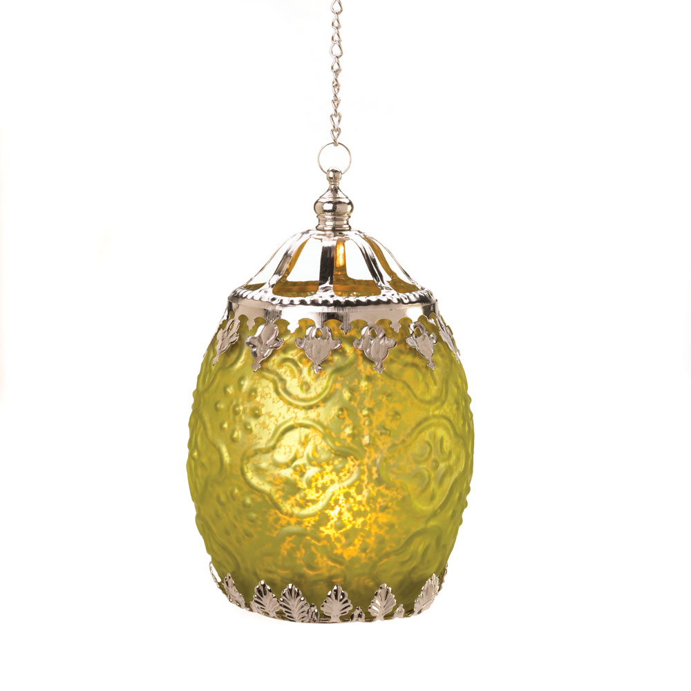 Citron Filigree Candle Lantern