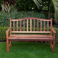 Outdoor Living Wooden Garden Bench with Curved Arched Back