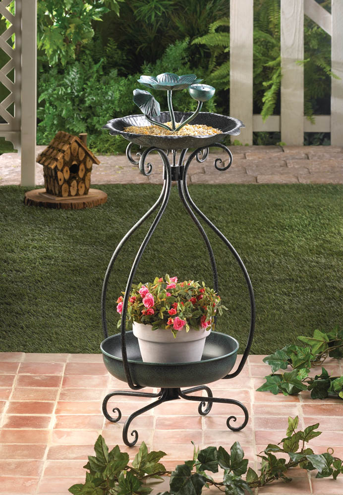 Metal Birdfeeder and Planter