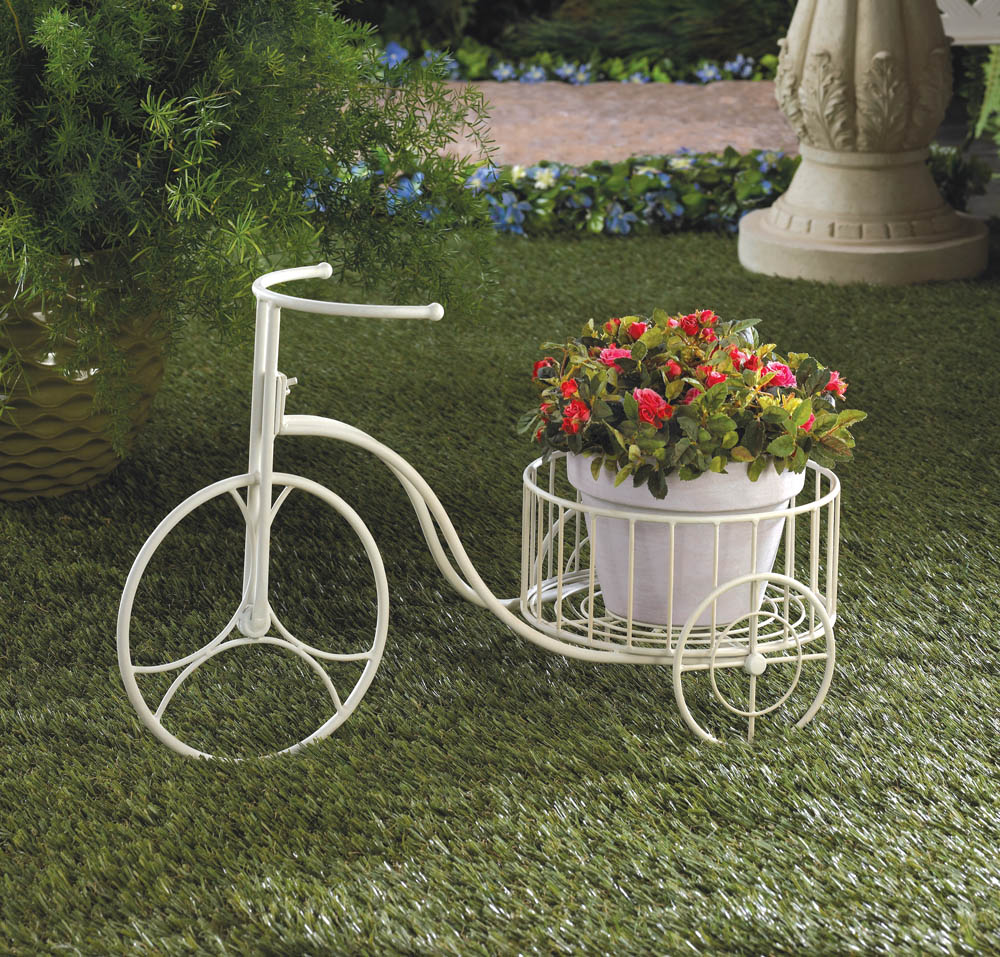 White Tricycle Planter