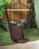 Espresso Cotton Padded Swing Chair