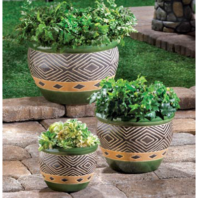 Jade Planters Trio