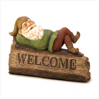 Sleepy Gnome Welcome Sign