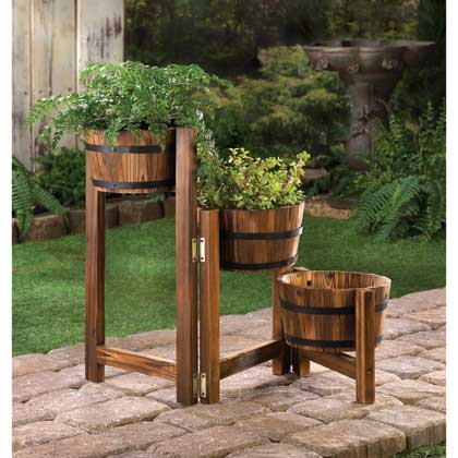 Apple Barrel Ladder Planter