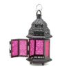 Fuchsia Glass Moroccan Lantern