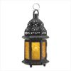 Yellow Glass Candle Lantern