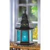 Blue Glass Moroccan Style Candle Lantern