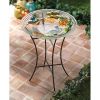 Lush Garden Glass Bird Bath